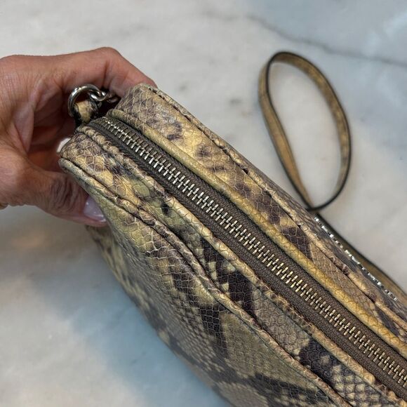 Michael Kors Bag Purse Crossbody Handbag Snake Print Leather Pocketbook - Picture 12 of 16